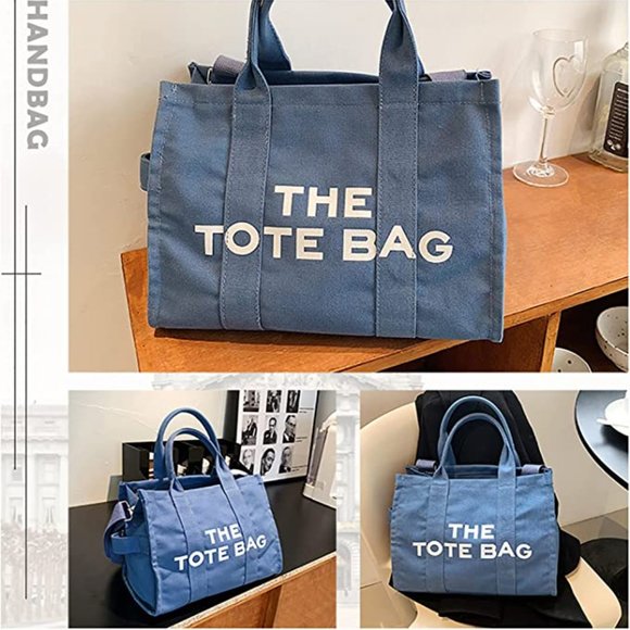 The Tote Bag for Women, Canvas w/Shoulder Sling - Blue - 12¼ x 9 x 5 - BRAND NEW - Picture 3 of 7